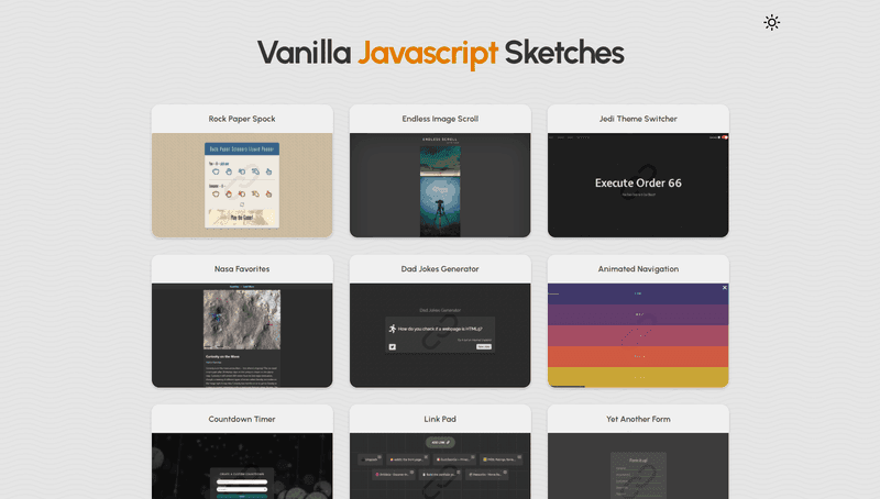 Vanilla JS Sketches